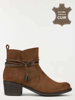 Bottines femme marron (36-41)