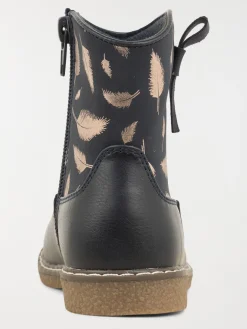 Bottines feuilles dorées fille (31-35)