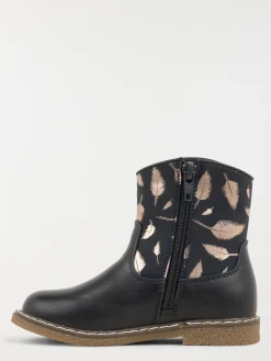 Bottines feuilles dorées fille (31-35)