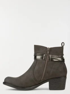 Bottines grises en suédine femme (36-41)