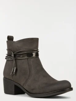 Bottines grises en suédine femme (36-41)