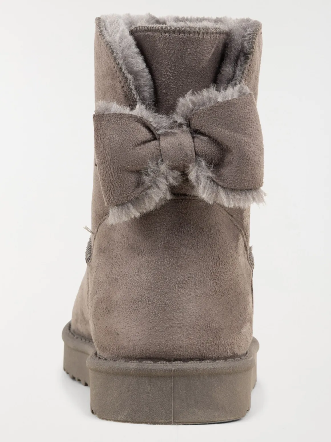 Bottines grises noeuds femme (36-41)