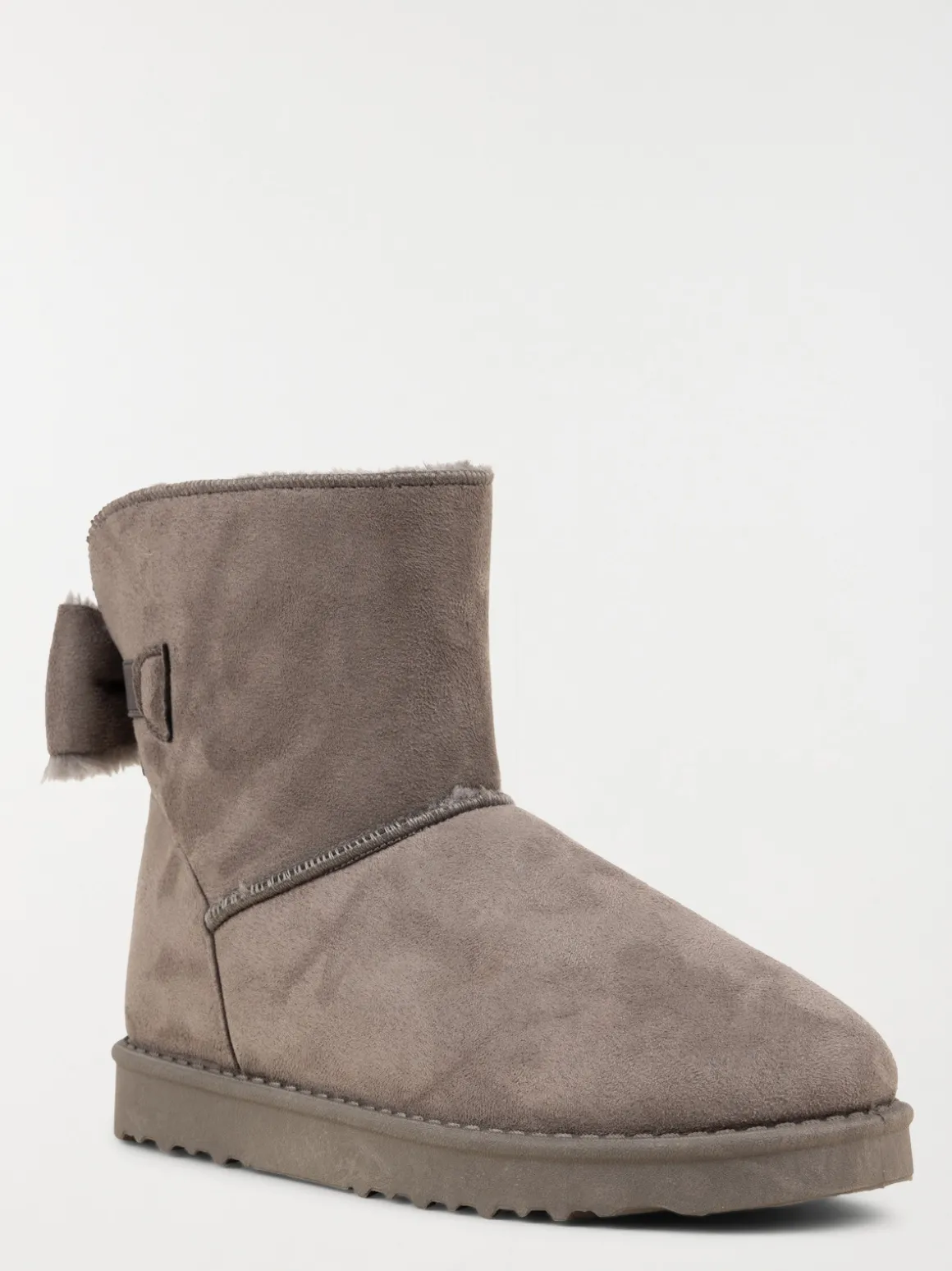 Bottines grises noeuds femme (36-41)