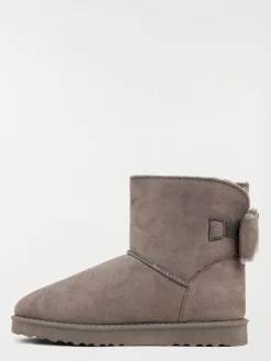 Bottines grises noeuds femme (36-41)