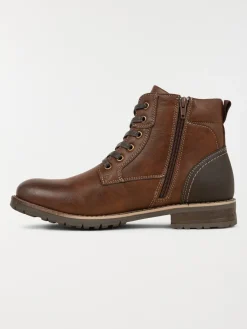 Bottines lacets marrons homme (40-46)