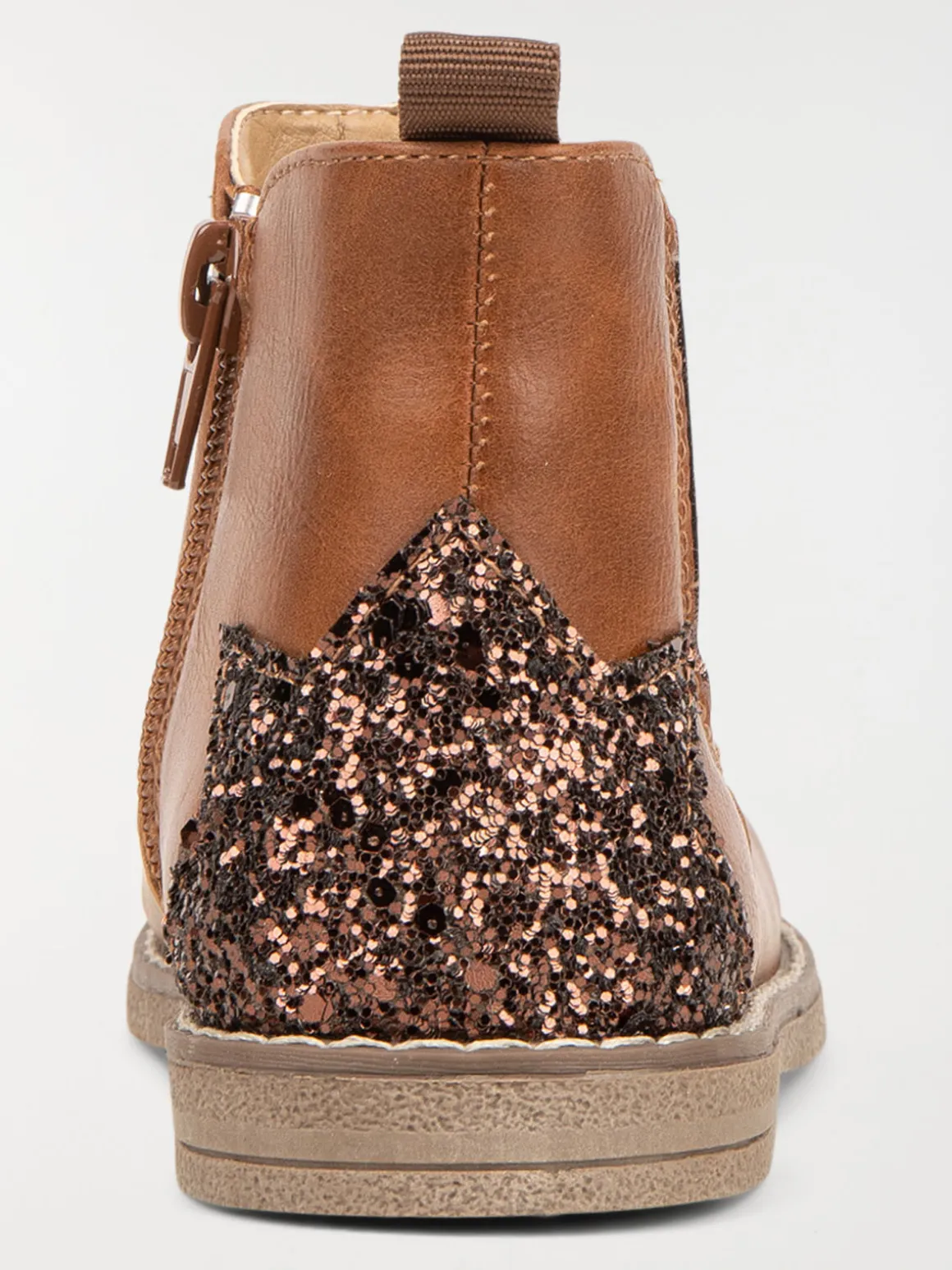 Bottines marron pailletées (25-30)