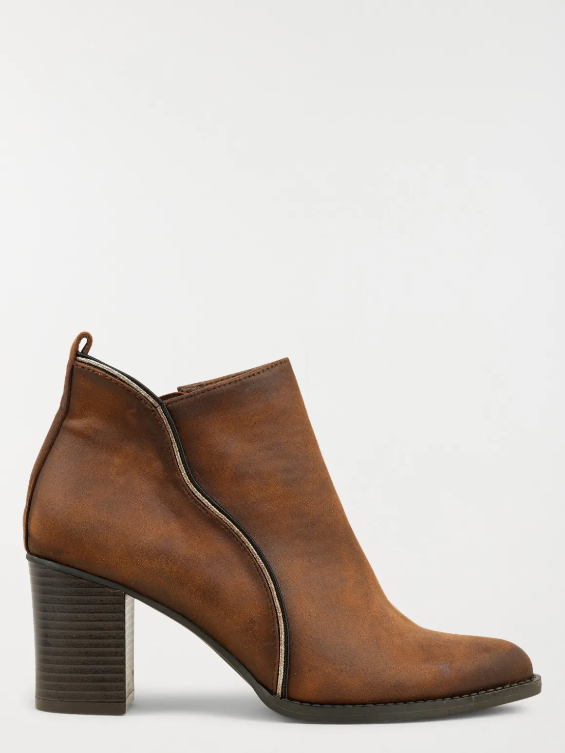 Bottines marrons à talon femme (36-41)