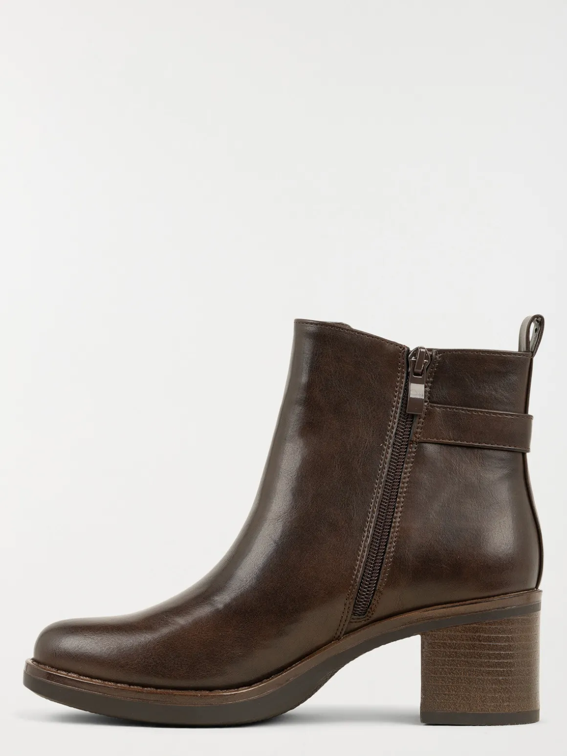 Bottines marrons à talon femme (36-41)
