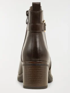 Bottines marrons à talon femme (36-41)