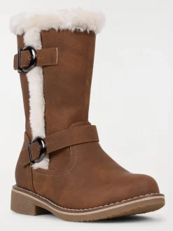 Bottines marrons fourrées fille (31-35)