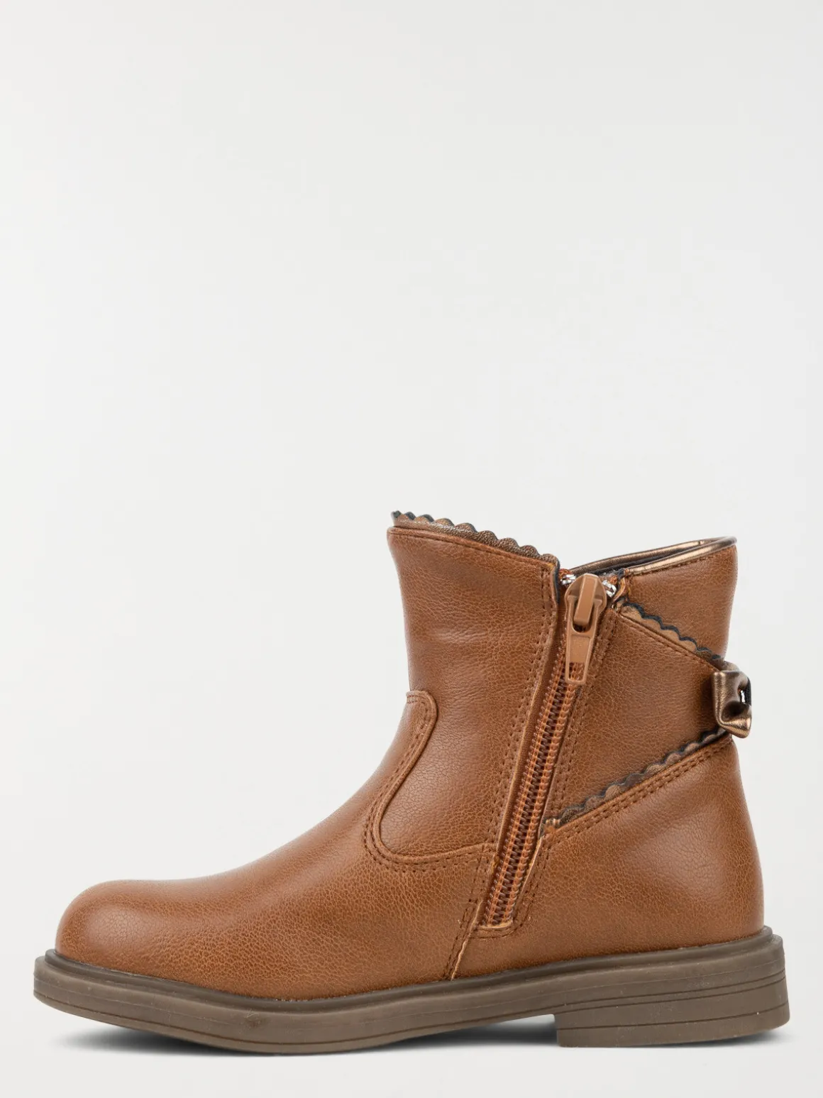 Bottines marrons noeud fille (25-30)