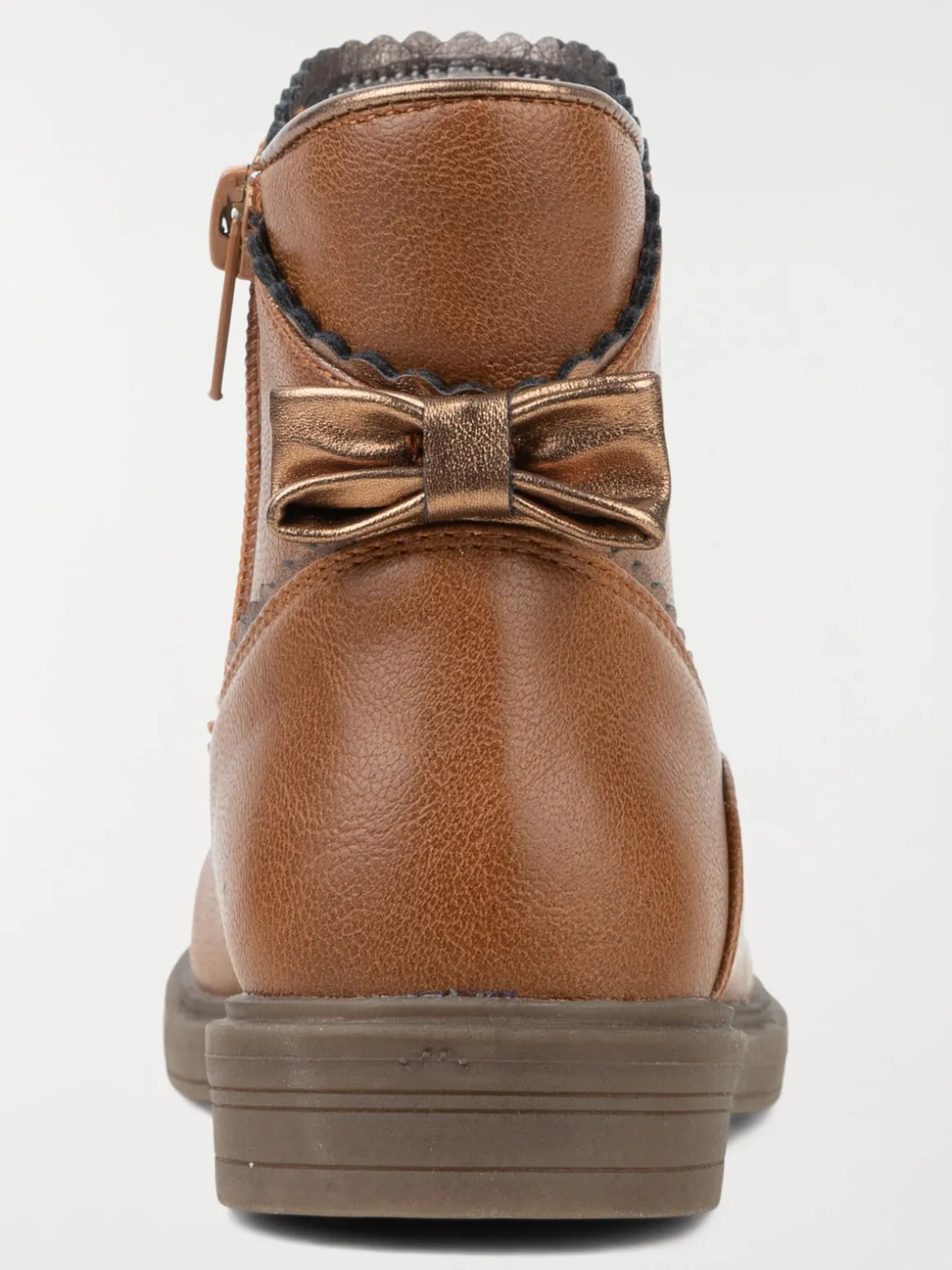 Bottines marrons noeud fille (25-30)