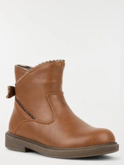 Bottines marrons noeud fille (25-30)