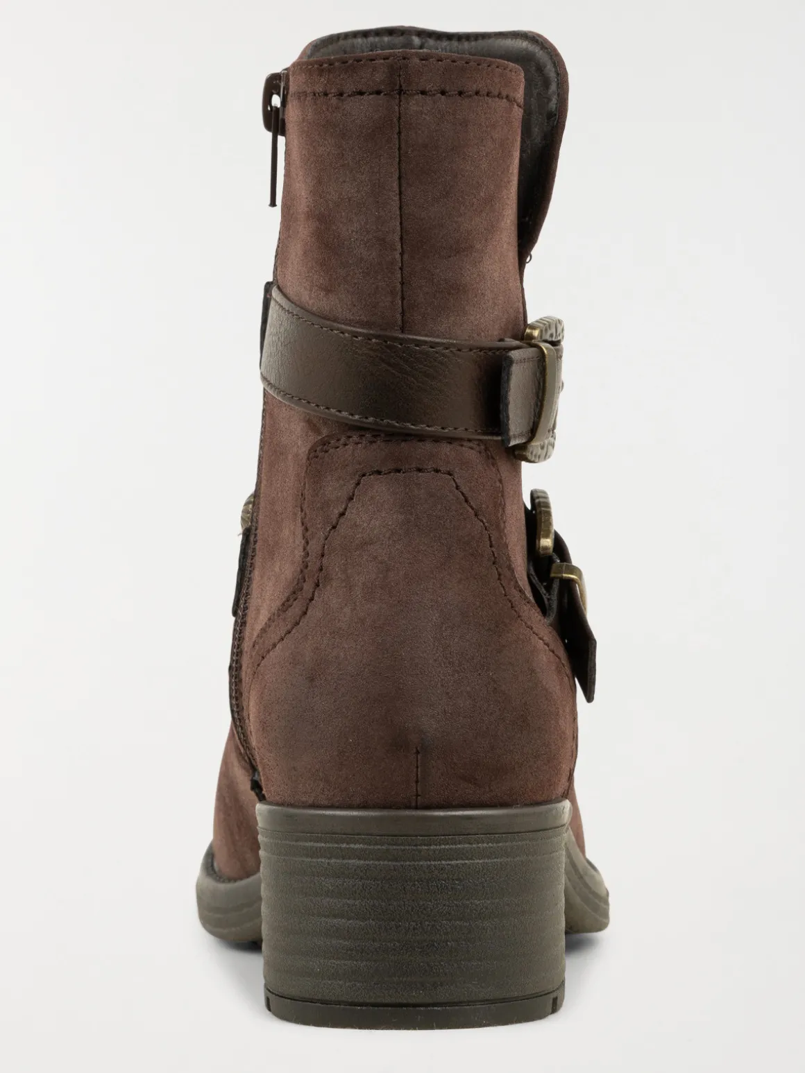 Bottines marrons zippées femme (36-41)