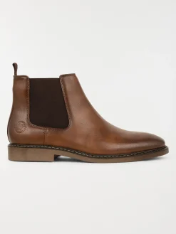 Bottines marrons zippées homme (40-46)
