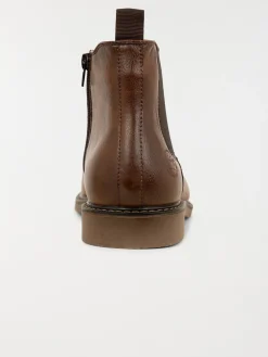 Bottines marrons zippées homme (40-46)
