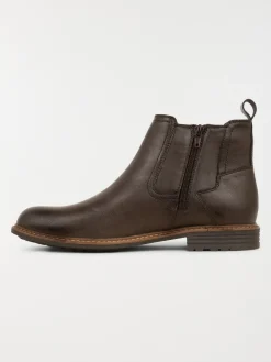 Bottines marrons zippées homme (40-46)