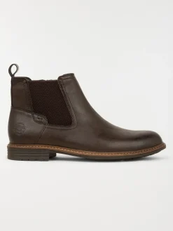 Bottines marrons zippées homme (40-46)