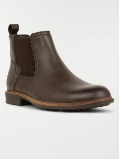 Bottines marrons zippées homme (40-46)