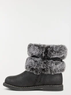 Bottines noeud fille noir (20-23)