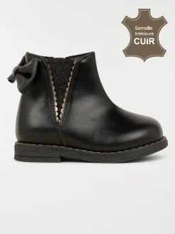 Bottines noeud fille noire (20-23)