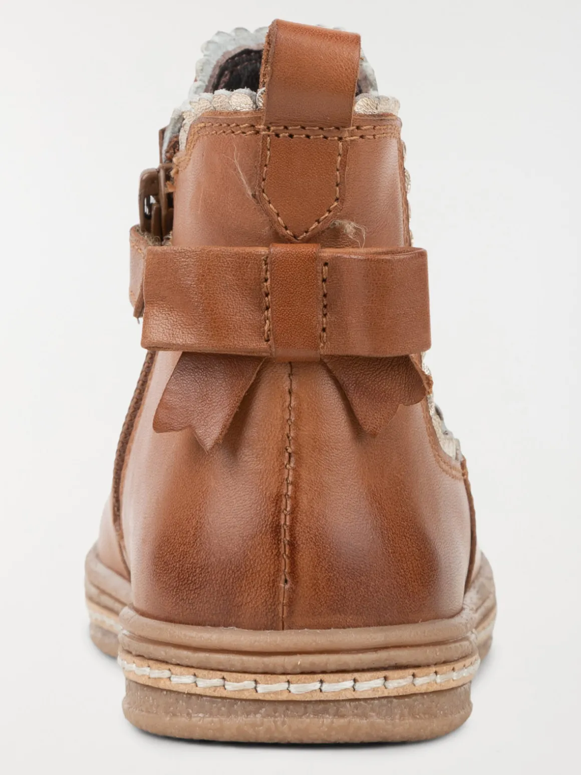 Bottines noeud fille tan (24-30)
