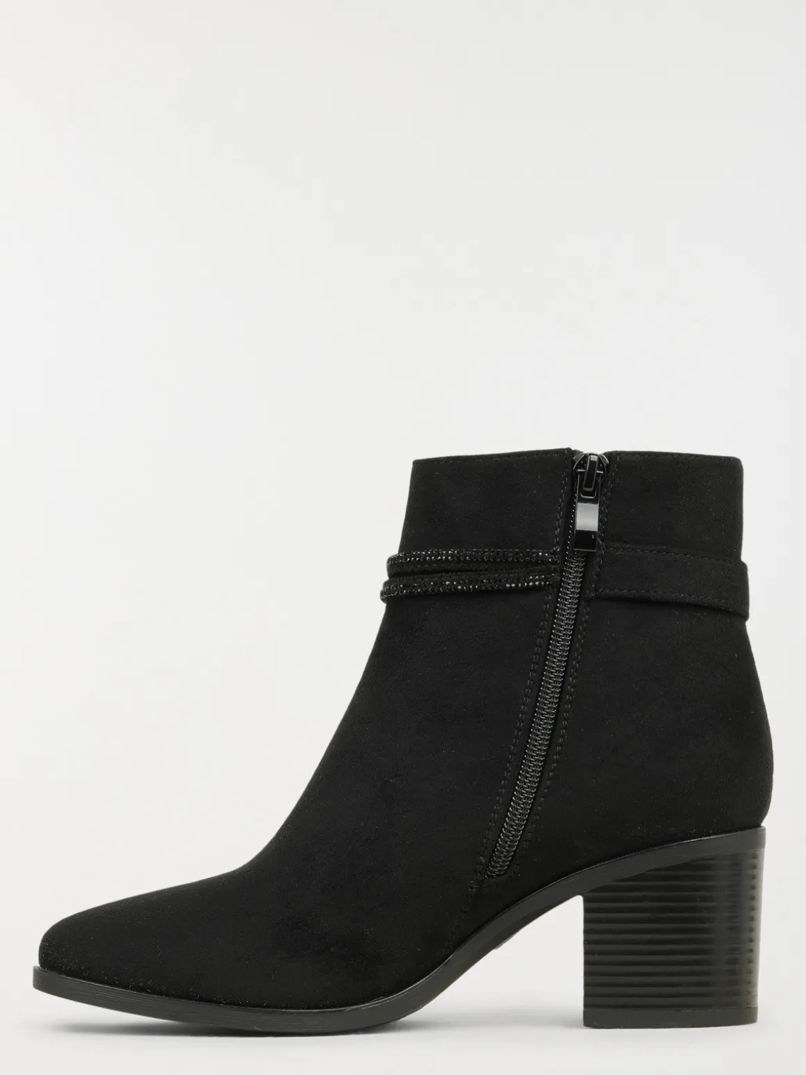 Bottines noires bride femme (36-41)