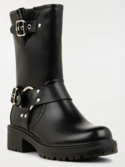 Bottines noires brides femme (36-41)