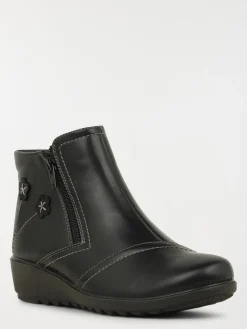 Bottines noires confort femme (37-42)