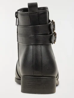 Bottines noires femme brides (36-41)