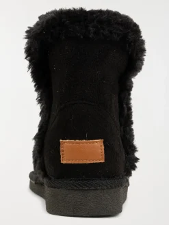 Bottines noires fourrées fille (25-30)