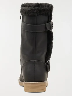 Bottines noires fourrées femme (36-41)