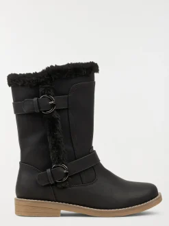 Bottines noires fourrées femme (36-41)