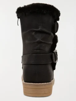 Bottines noires fourrées femme (36-41)