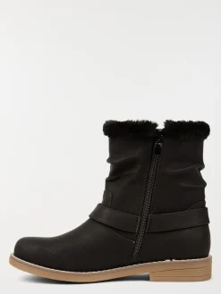 Bottines noires fourrées femme (36-41)