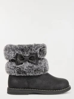 Bottines noires fourrées fille (24-30)