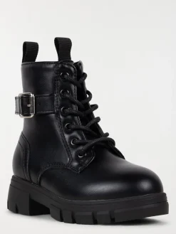 Bottines noires lacets fille (31-37)