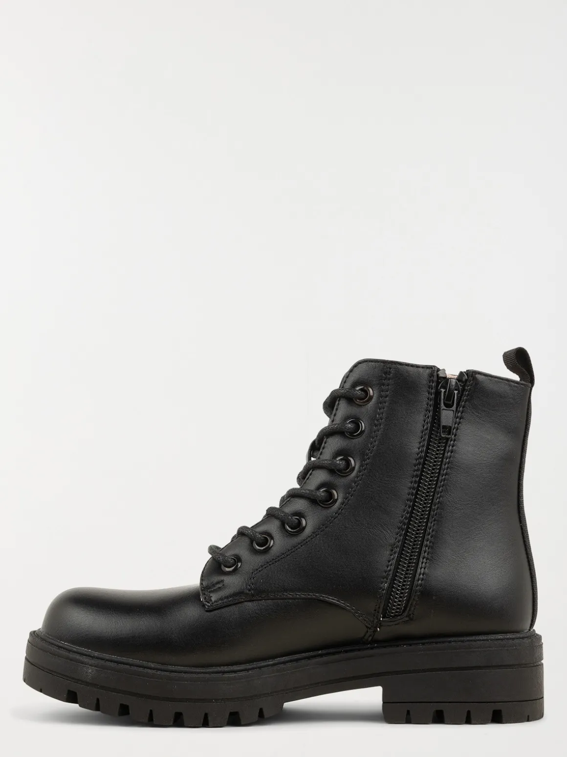 Bottines noires lacets fille (36-39)