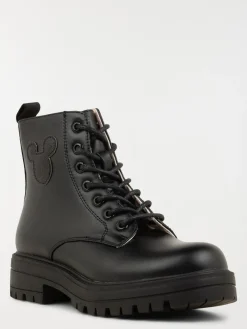 Bottines noires lacets fille (36-39)