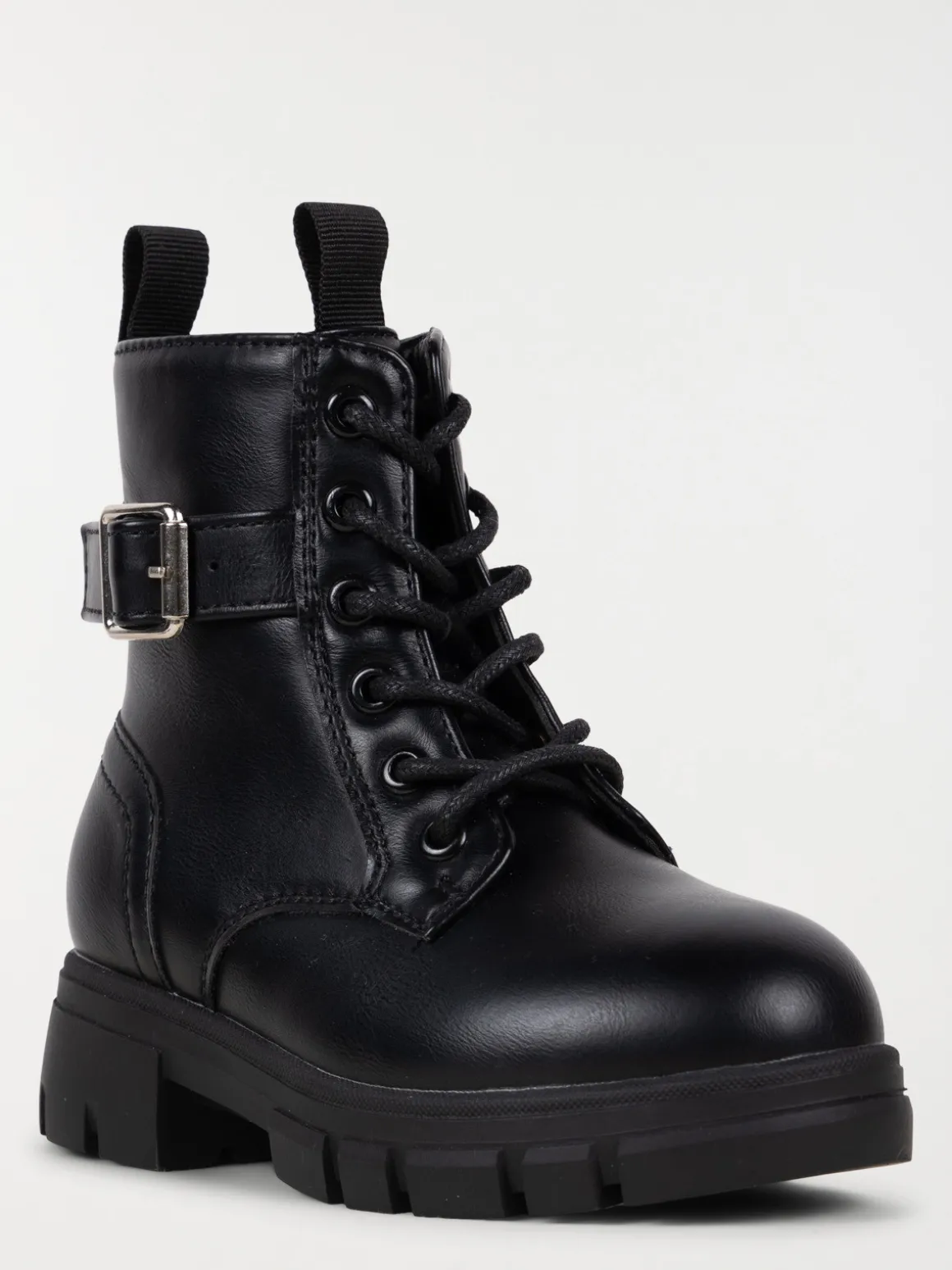 Bottines noires lacets fille (25-30)
