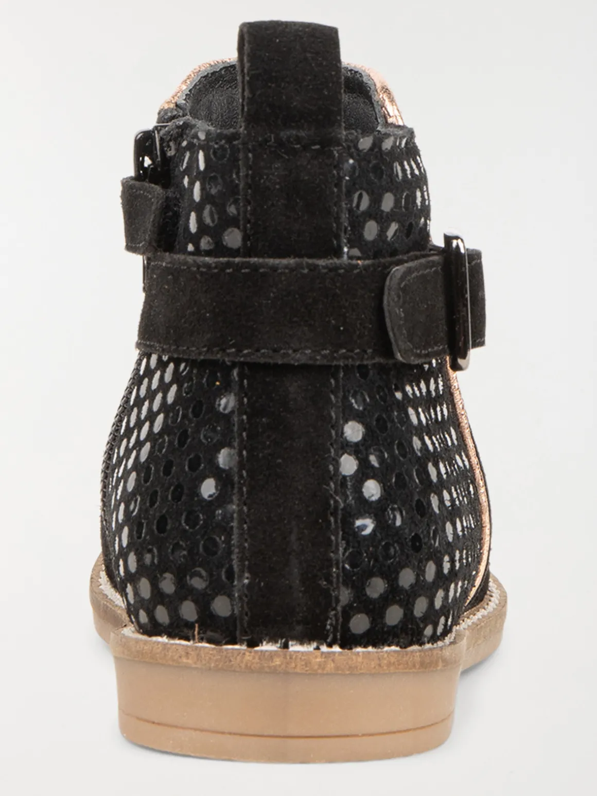 Bottines noires motif pois fille (25-30)