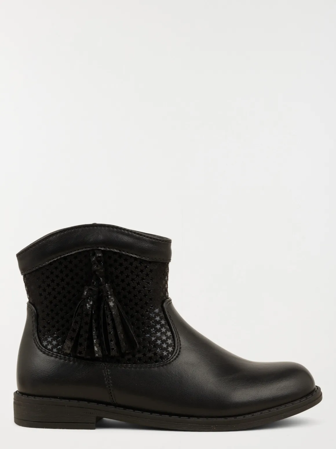 Bottines noires pompons fille (25-30)