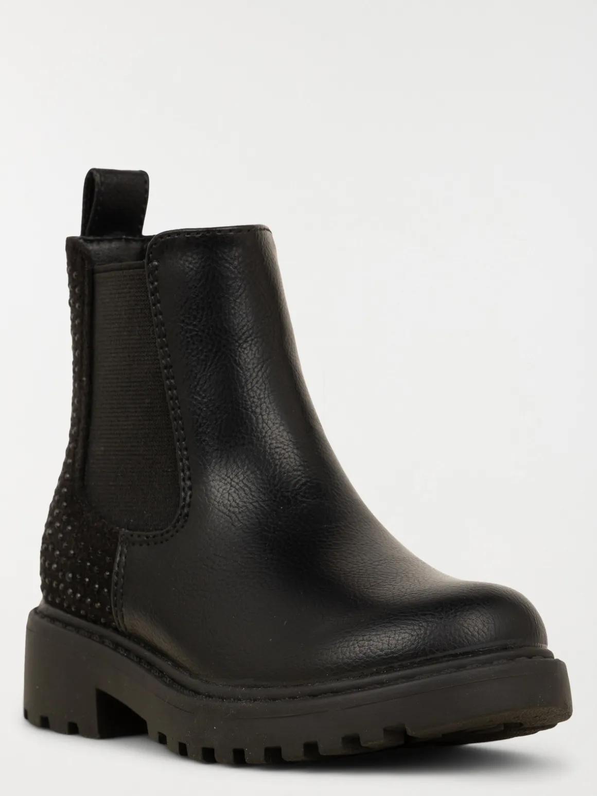 Bottines noires strass fille (24-30)