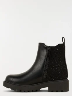 Bottines noires strass fille (24-30)