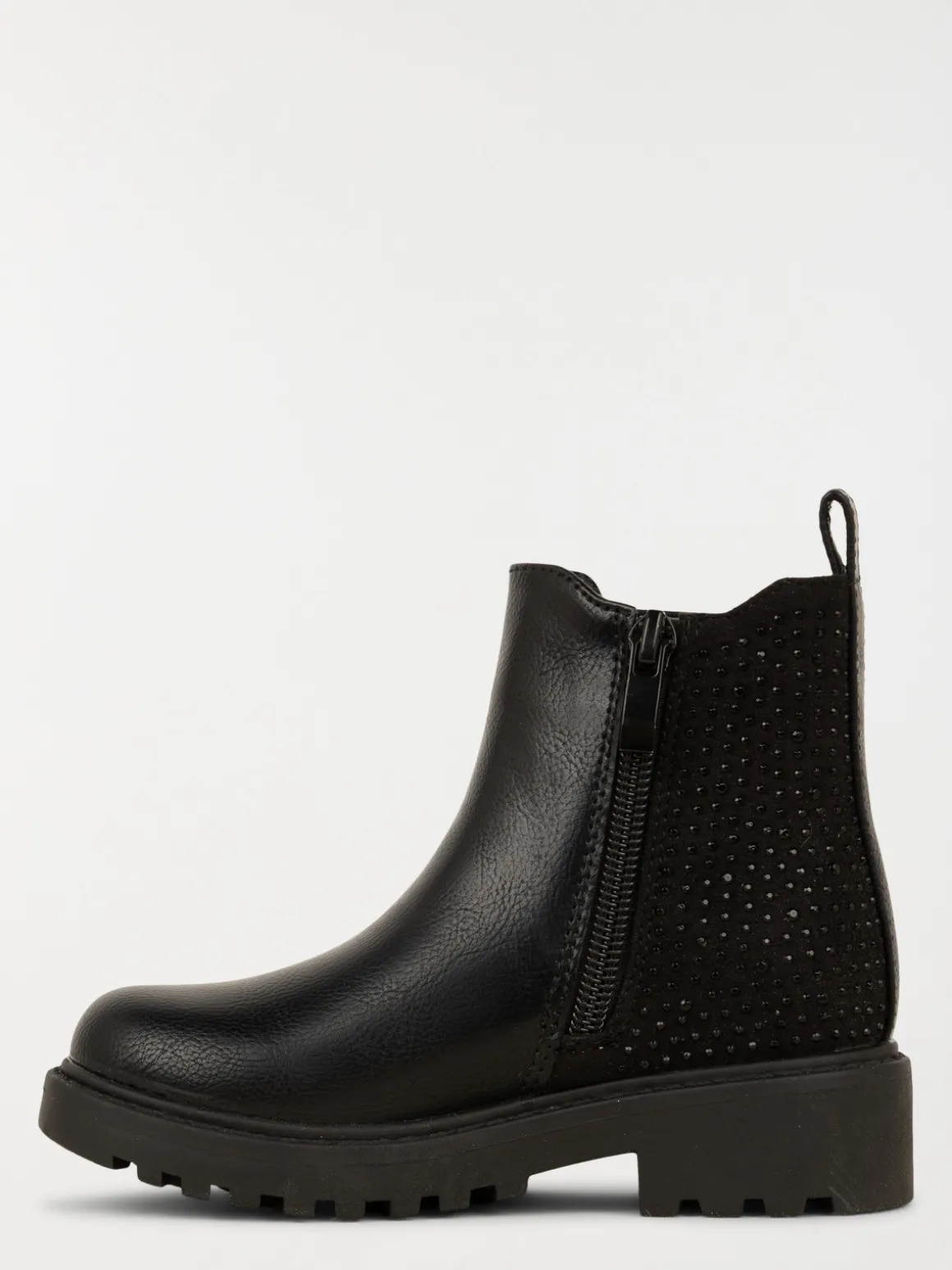 Bottines noires strass fille (24-30)