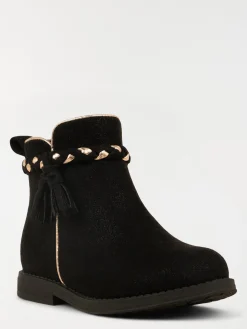 Bottines noires suédines fille (31-36)