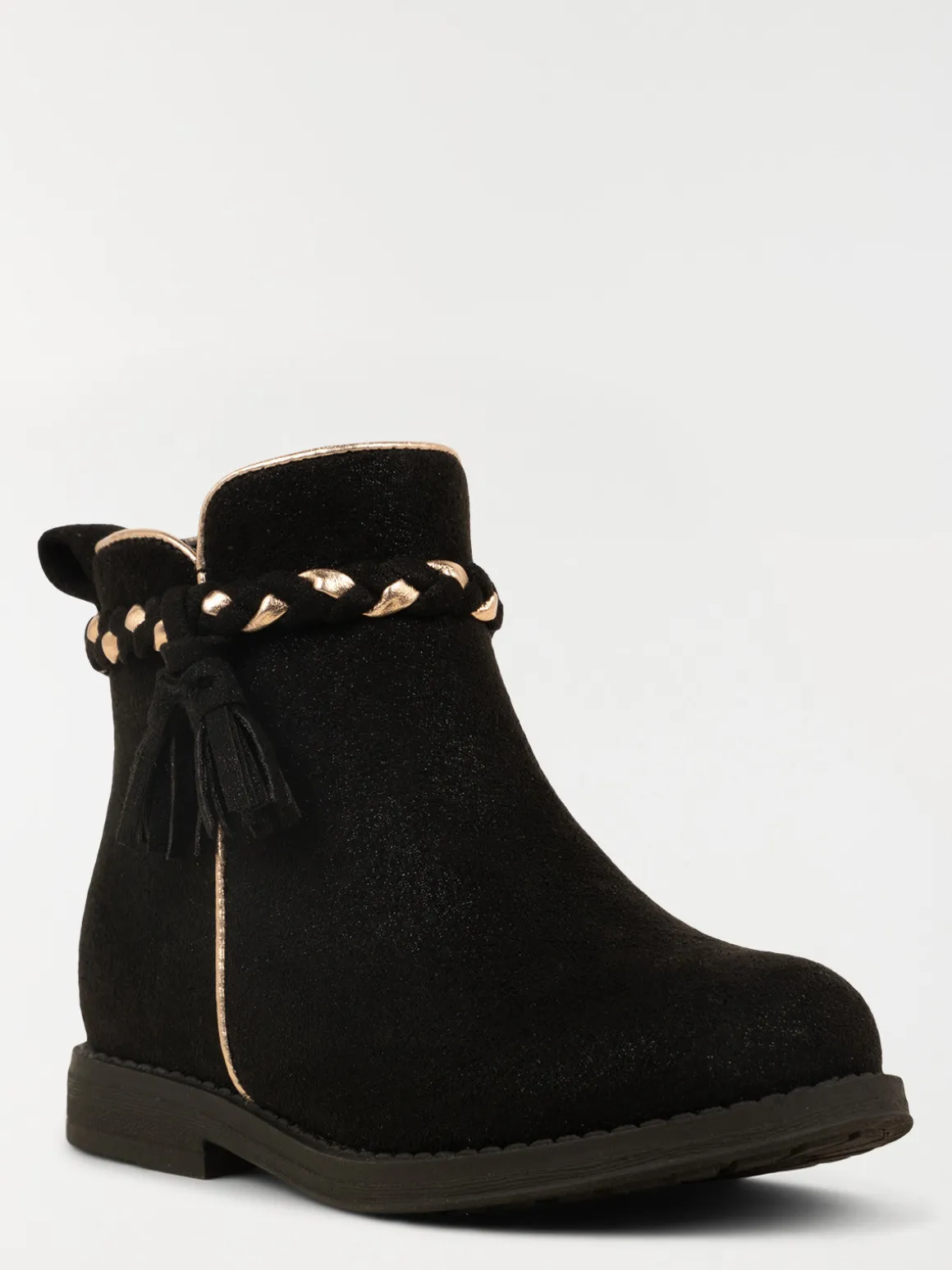 Bottines noires suédines fille (31-36)