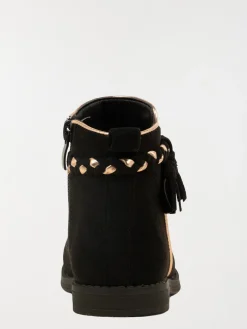 Bottines noires suédines fille (31-36)