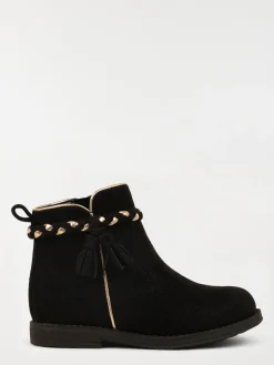Bottines noires suédines fille (31-36)