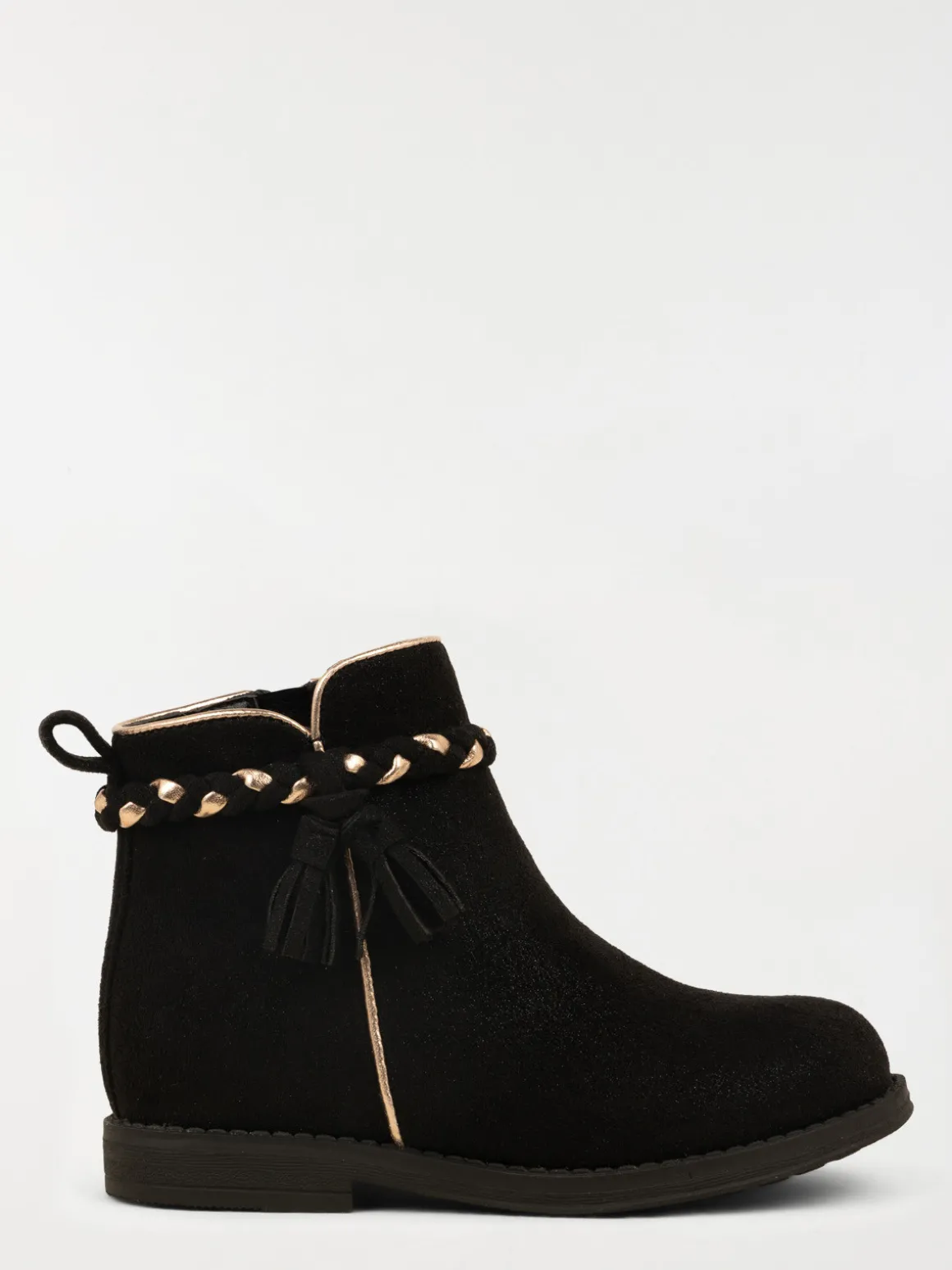 Bottines noires suédines fille (31-36)